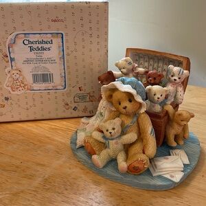 1996 Vintage Cherished Teddies “In Grandmother’s Attic” figurine
